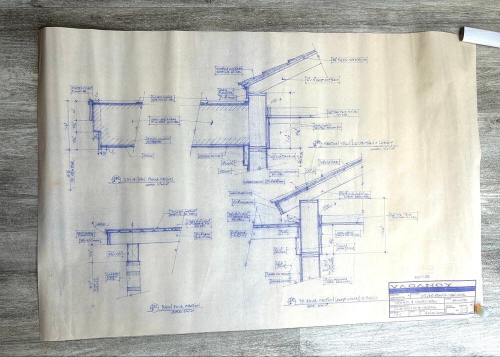Vacancy 2007 Film Original Production Blueprints Set Design Lot - 9 Sheets